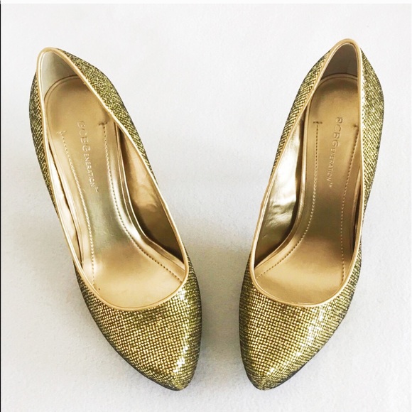 BCBGeneration gold sparkle pumps - Picture 2 of 5
